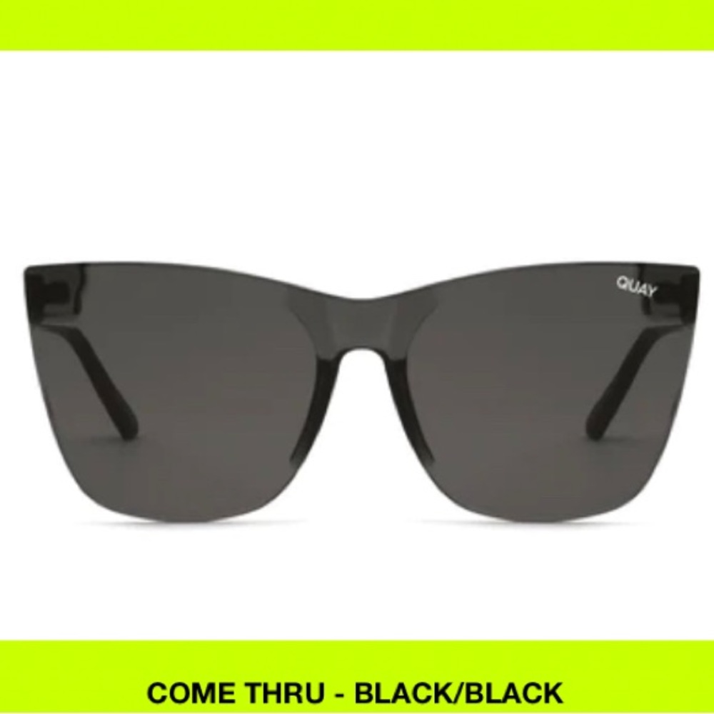 NEW Quay Australia Come Thru Black Sunglasses